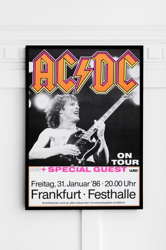 Set of Three 1980s Vintage Rock Poster – Classic 80s Hard Rock