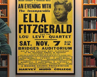 1950s Vintage Jazz Poster – Retro Music Wall Print Classic Jazz Icons Wall Art