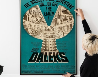 1960s Vintage Sci-Fi Adventure Poster – Retro 60s Movie Print