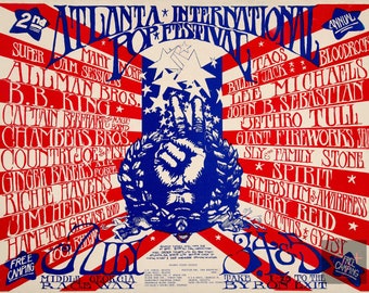 Classic Vintage 60s International Pop Festival Poster – Retro Music Concert Print PRINTABLE DOWNLOAD