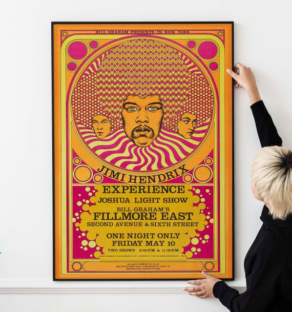 1968 Vintage Psychedelic Rock Poster – Retro Festival Concert