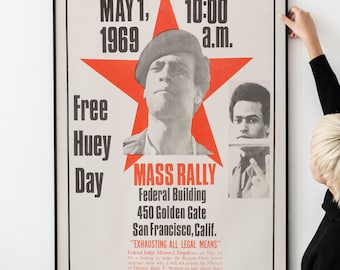 Classic Protest Poster – 1960s Civil Rights Movement Print, Vintage Equality Collectible Artwork San Francisco Rally Poster 1969