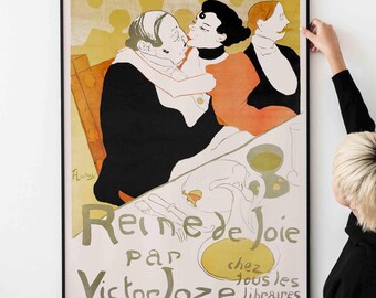 Toulouse-Lautrec Vintage 1890s French Poster, Art Nouveau Advertising Print, Classic Wall Art, Antique Lithograph, French Café Décor