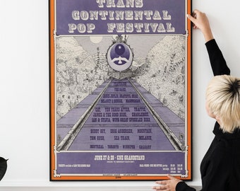 Retro 1970s Music Poster Vintage Rock Festival Memorabilia Artwork PRINTABLE DOWNLOAD