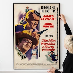 Vintage Western Movie Poster – 1962 Cowboy Film Art, Classic Cinematic Wall Decor, Retro American West Movie Memorabilia