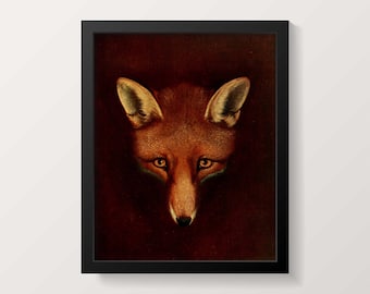 Reynard Fox Head Vintage Equestrian Poster – Classic Country Hunting Print (Printable Download)