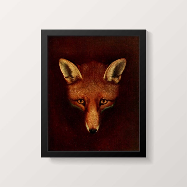 Reynard Fox Head Print Equestrian Poster Print Printable Download