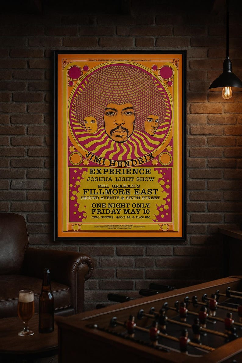 1960s Vintage Psychedelic Rock Poster – Retro Festival Concert Print ...