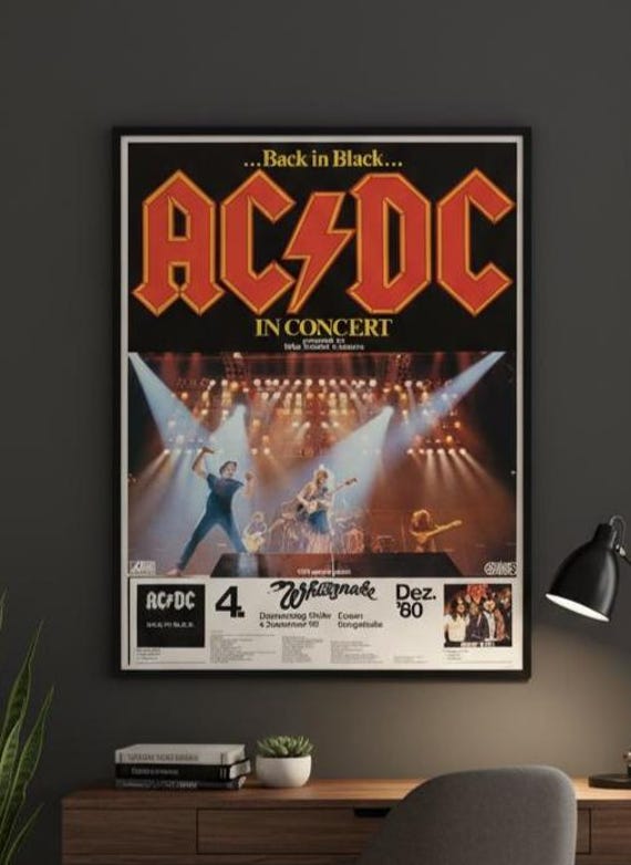 Set of Three 1980s Vintage Rock Poster – Classic 80s Hard Rock