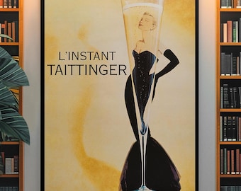 Vintage Champagne Poster – Französische Art Deco-Werbung