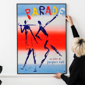 Parade 1974 Vintage Movie Poster – Jacques Tati Classic French Comedy Film Art