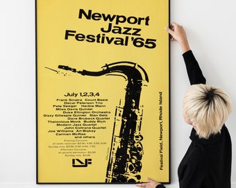 1960s Jazz Club Concert Poster – Vintage Bebop Blues RnB Print, Retro Festival Artwork, Classic Music Collectible