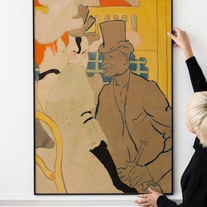 トゥールーズ ロートレック ラングレ オー ムーラン ルージュ、1892 ムーラン ルージュのイギリス人 パリ美術館ポスター ヴィンテージ フランス美術展ポスター