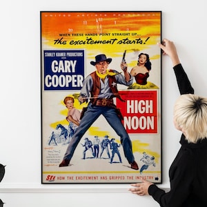 1950s Vintage Western Movie Poster – Classic Hollywood Cowboy Film Print, Retro Cinema Collectible PRINTABLE DOWNLOAD