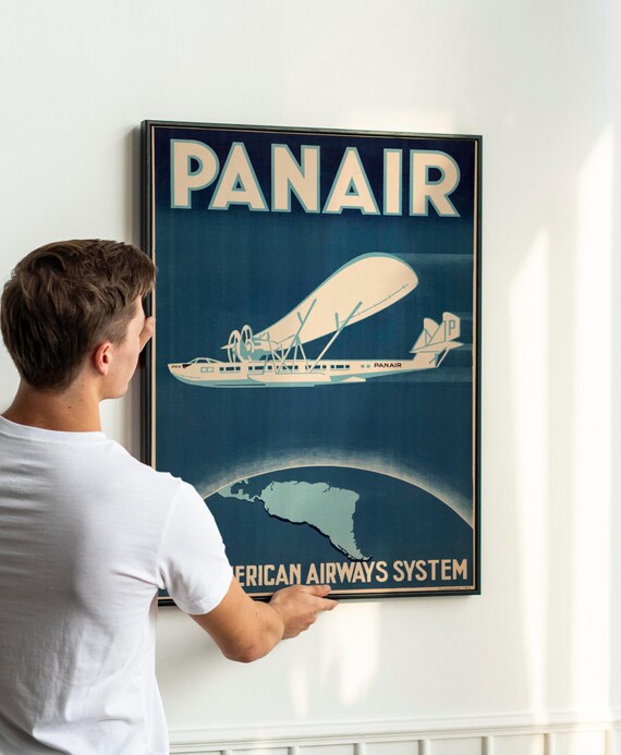 パネア 1930年代 ヴィンテージ航空旅行ポスター パンアメリカン航空