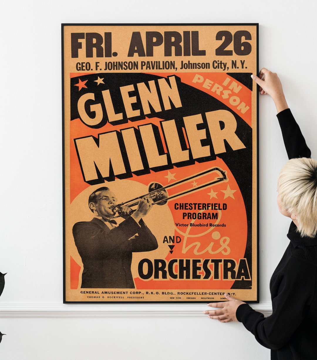 Retro 1940s Jazz and Swing Poster – Vintage Big Band Concert Art