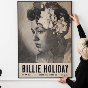 Billie Holiday 1946 New York City Vintage Concert Poster 24x36