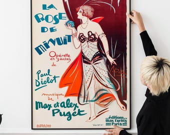 French Art Deco Opera Poster – Vintage Operetta Print