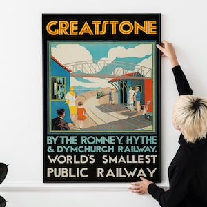 Vintage Railway Travel Poster 1929 – Public Railway, British Tourism Art, Classic Railway Art Deco Print
