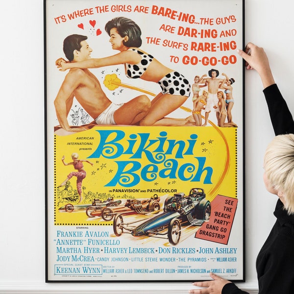 Bikini Beach 1964 Movie Poster PRINTABLE DOWNLOAD
