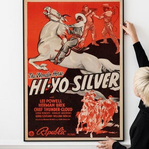 Retro Western Posters – Vintage Hollywood Movie Prints for Wall Decor