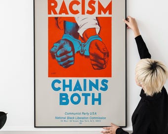 Vintage Civil Rights Protest Poster – 1960s Social Justice Art, Equality Movement Wall Decor, Historic Protest Collectible