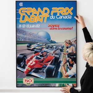Vintage Grand Prix Poster 1982 PRINTABLE DOWNLOAD