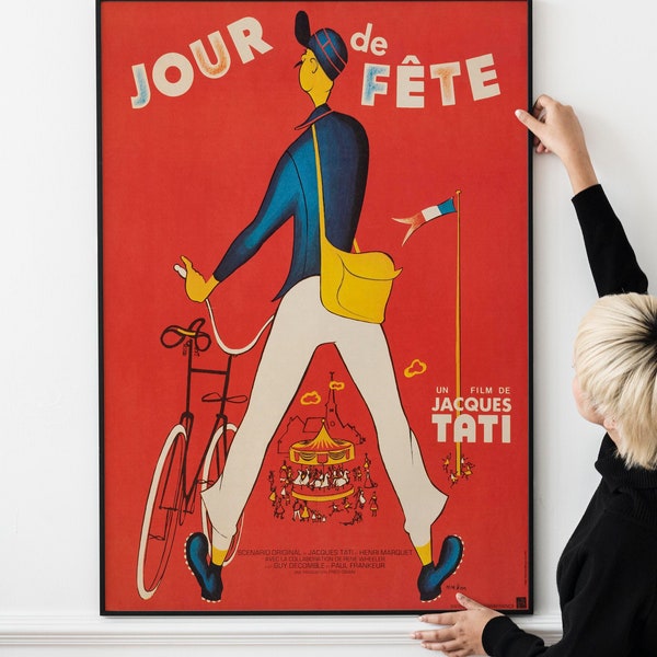 Jour de Fete 1949 – Jacques Tati French Vintage Movie Poster