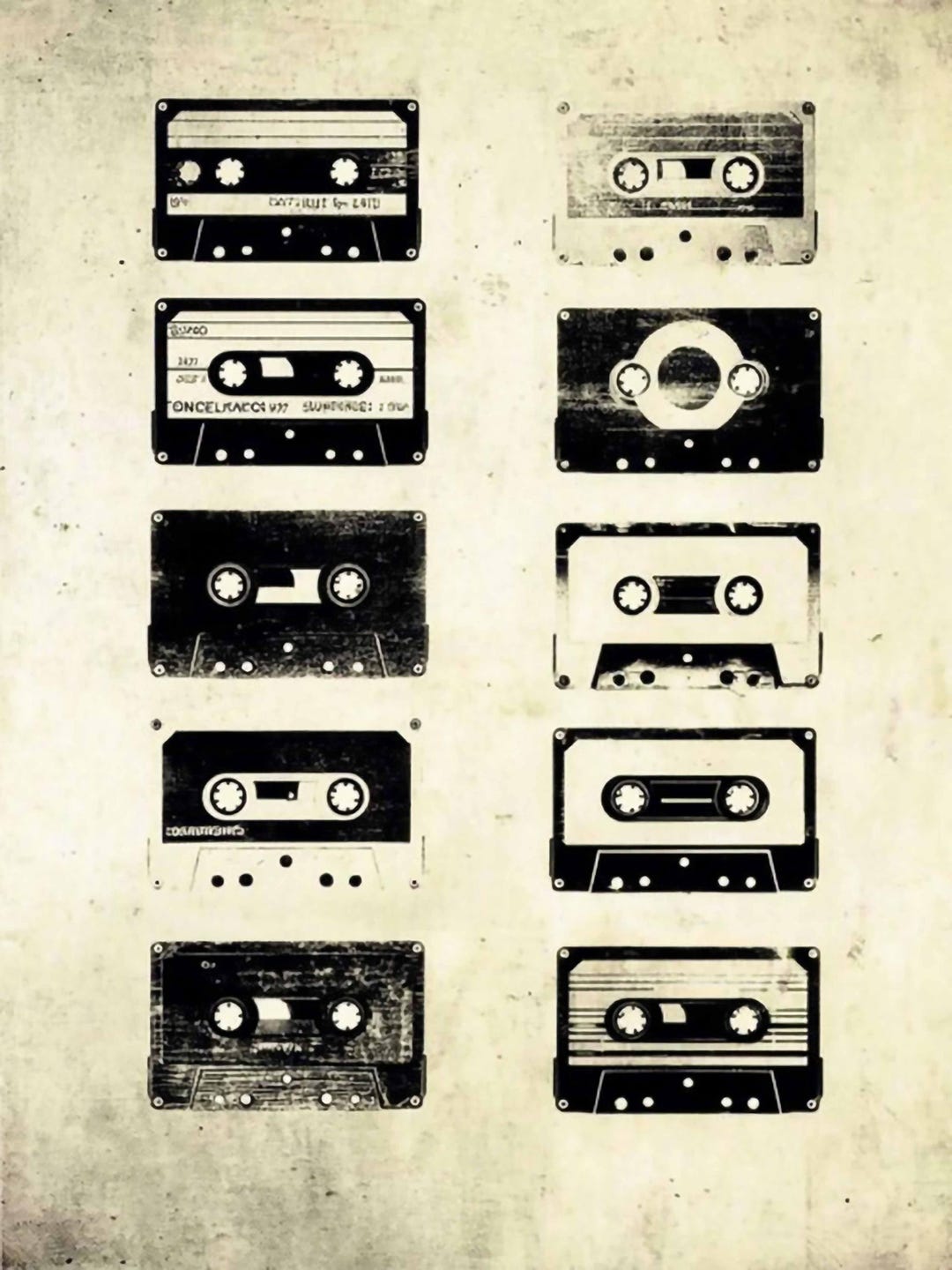 Retro Cassette Tape Poster – Vintage Mixtape Music Wall Art - Etsy