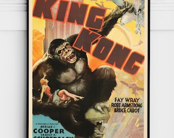 King Kong 1933 Classic Vintage Movie Poster