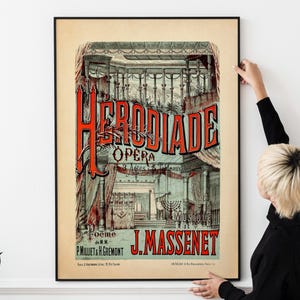Vintage Theater Wall Art – French Opera Poster, Retro 19th Century Decor, Iconic Opera Memorabilia PRINTABLE DOWNLOAD