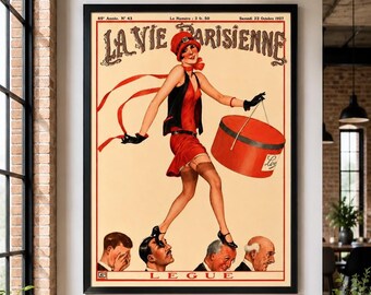Copertina di una rivista francese d'epoca – Poster di moda Art Déco del 1927