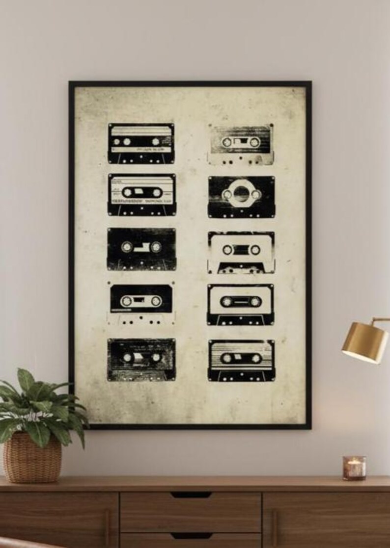Retro Cassette Tape Poster – Vintage Mixtape Music Wall Art - Etsy