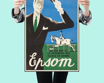 レトロな50年代のフランスの広告ポスター - クラシックなメンズ 