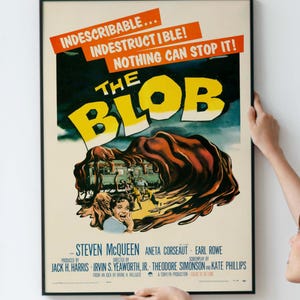 Retro 50s Movie Posters – Vintage Cinema Wall Art, Classic Hollywood Film Prints, Movie Memorabilia, Old Film Poster, Horror Sci-Fi