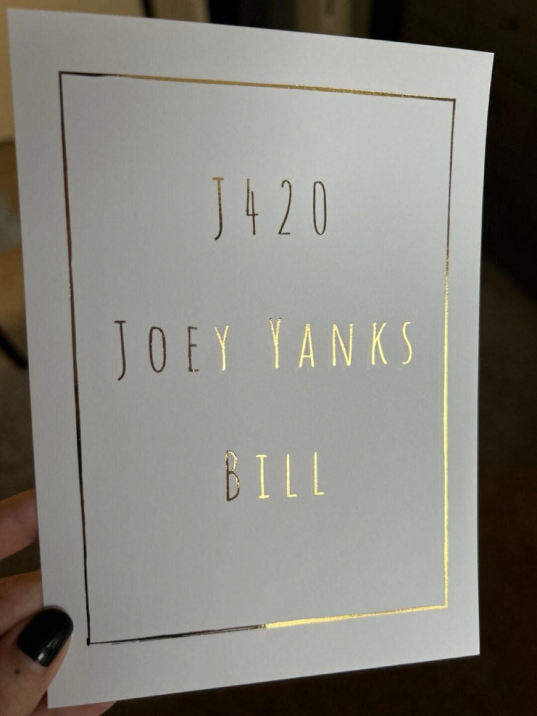 Jersey Shore J420 Joey Yanks Bill Custom Foil Art Print Etsy
