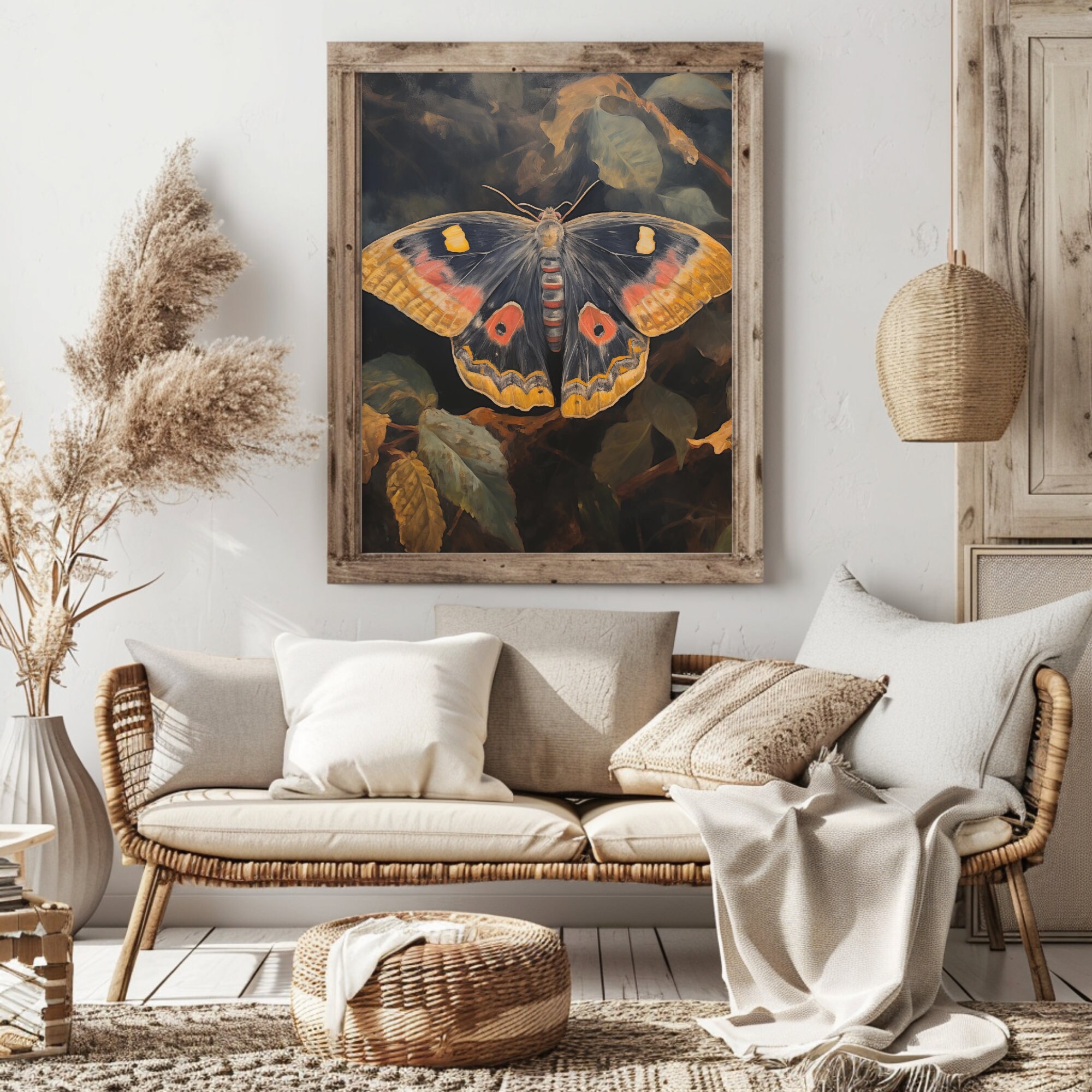 Moth Printable Art Moody Moth Print Dark Academia Moth Print Luna ...