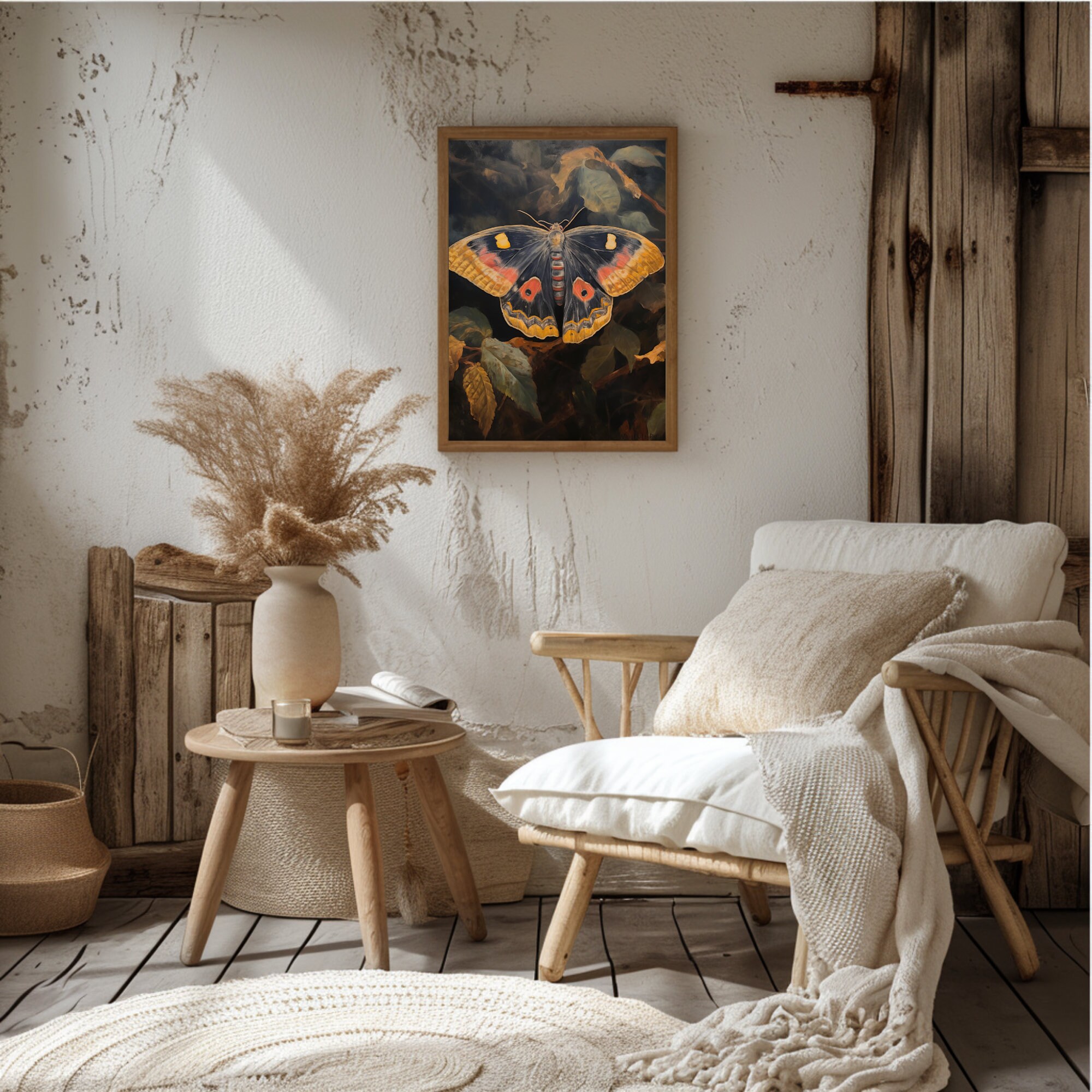 Moth Printable Art Moody Moth Print Dark Academia Moth Print Luna ...
