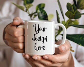 Mothers day mockup for mothers day Mug grandmother mockup Ceramic white mug mockup