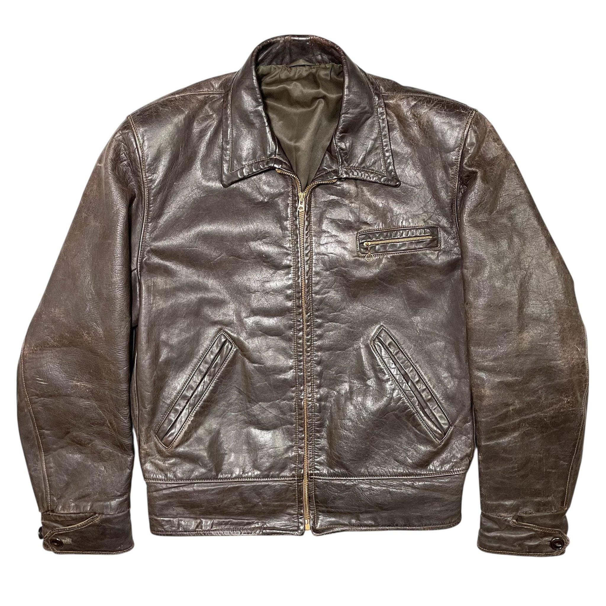 1930s leather jacket - Etsy 日本