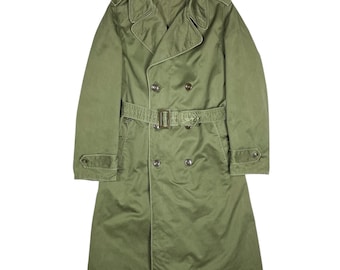 1950s Military Surplus Trench Coat, Overcoat, Raincoat M-1950 Size