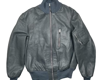 Genuine Vintage East German Military Leather Flyers Jacket
