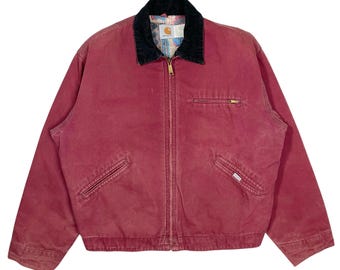 1980s Carhartt Faded Redwood Detroit Jacket - M/L - Etsy