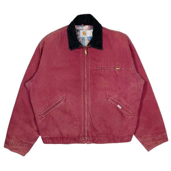1980s Carhartt Faded Redwood Detroit Jacket - M/L - Etsy