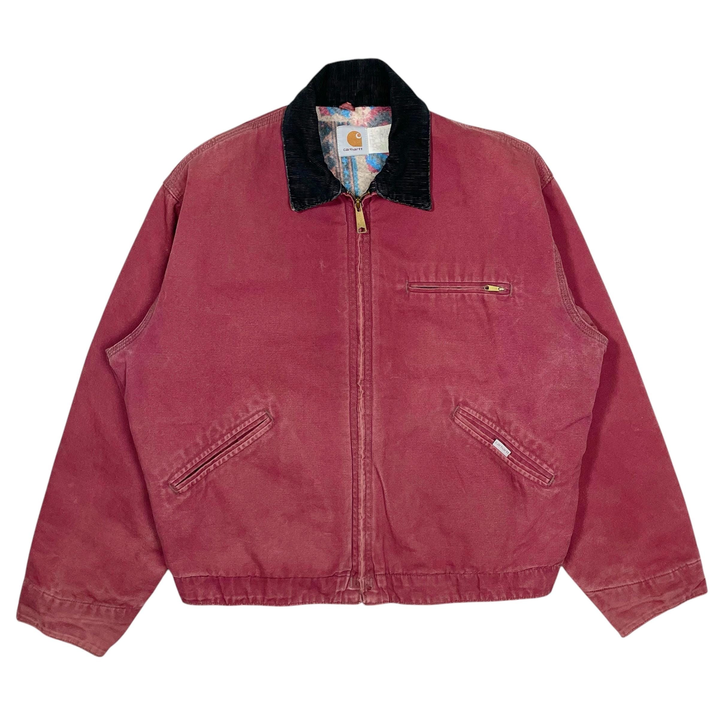 1980s Carhartt Faded Redwood Detroit Jacket - M/L - Etsy