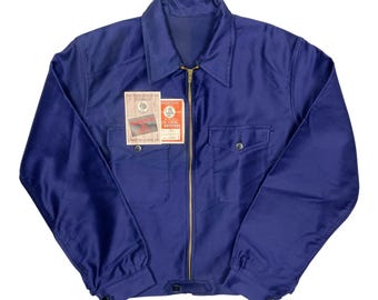 1940s French Moleskin Cyclist Jacket - Large