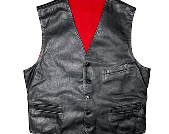 Chaleco de piel de cabra Tidemans de la década de 1960 - Medio