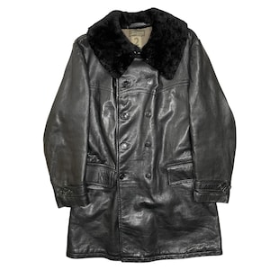 1940s Swedish Leather Coat - Etsy