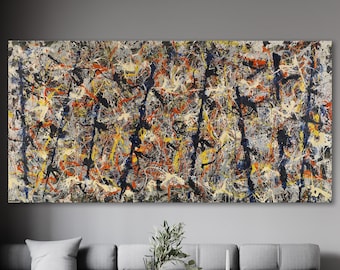 ジャクソン・ポロック作「ブルー・ポールズ（ナンバー11）」 - 抽象画