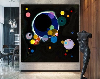 Wassily Kandinsky Several Circles Print Ready to Hang Canvas Wall Decor Living room decor Contemporary Wall Art Poster Housewarming gift